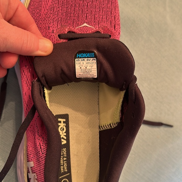 Hoka Womens W Clifton 8 Blue Graphite/Ibis rose sneakers size 10.5 - Picture 6 of 7